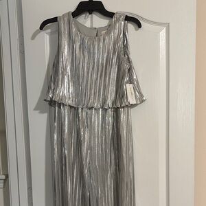 Kensie Girl Silver Metallic Jumpsuit